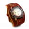 Vintage Punk Leather Wrap Watch Bracelet for Men Women Casual Wristwatch