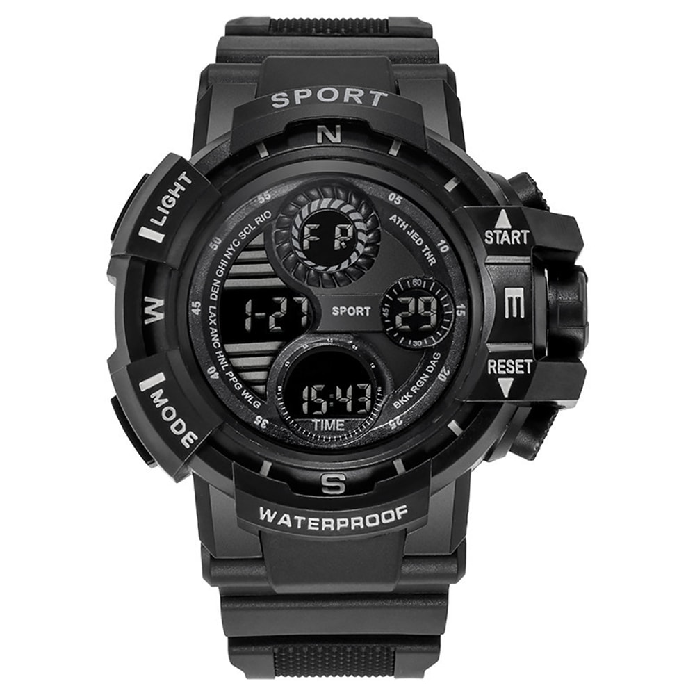 Rugged Military Digital Sports Watch Waterproof LED Chronograph For Men 2