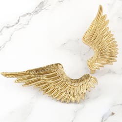 nordic angel wing brass cabinet handles gold wardrobe drawer pulls
