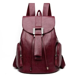 anti theft soft leather travel backpack for women large capacity stylish daily bag