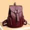 Anti Theft Soft Leather Travel Backpack For Women Large Capacity Stylish Daily Bag 3