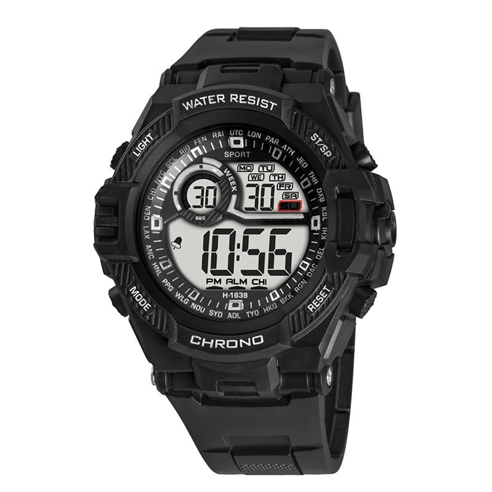 Rugged Waterproof Digital Sports Watch With LED Alarm For Men And Teens 2