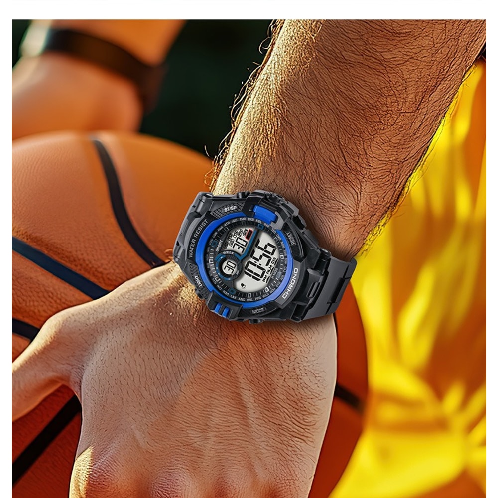 Rugged Waterproof Digital Sports Watch With LED Alarm For Men And Teens 3