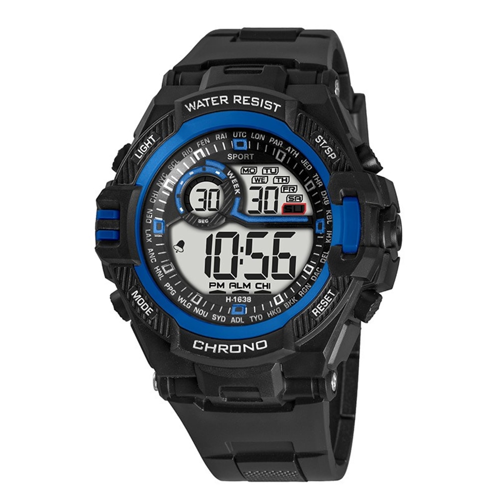 Rugged Waterproof Digital Sports Watch With LED Alarm For Men And Teens 7