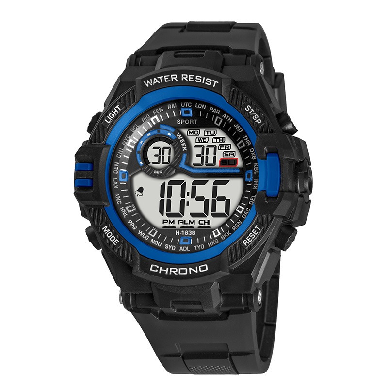 Rugged Waterproof Digital Sports Watch With LED Alarm For Men And Teens 7