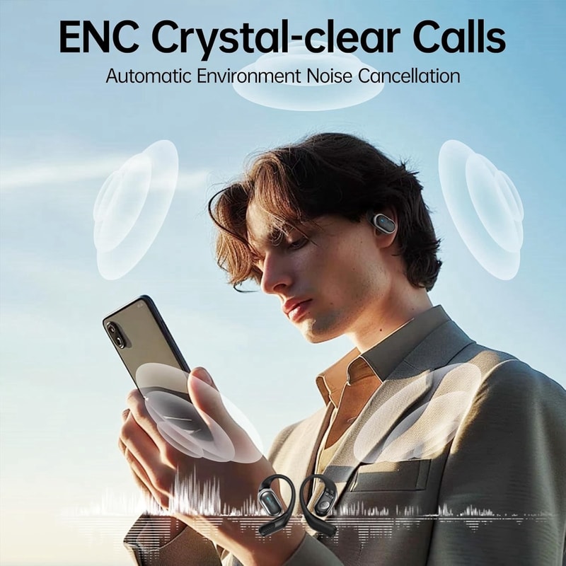 Open Ear Bluetooth Earbuds with HiFi Sound and Touch Control