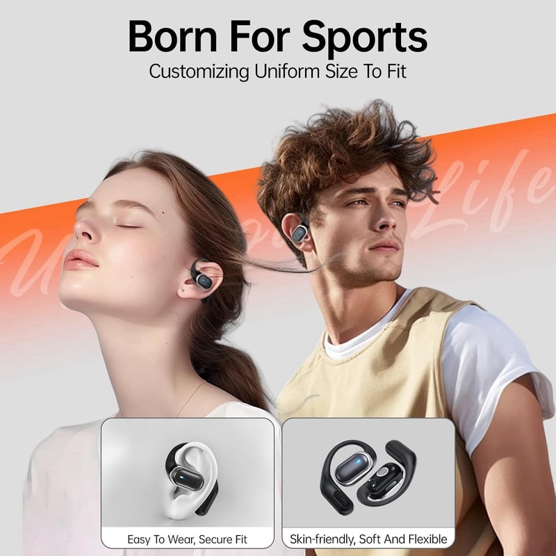 Open Ear Bluetooth Earbuds with HiFi Sound and Touch Control