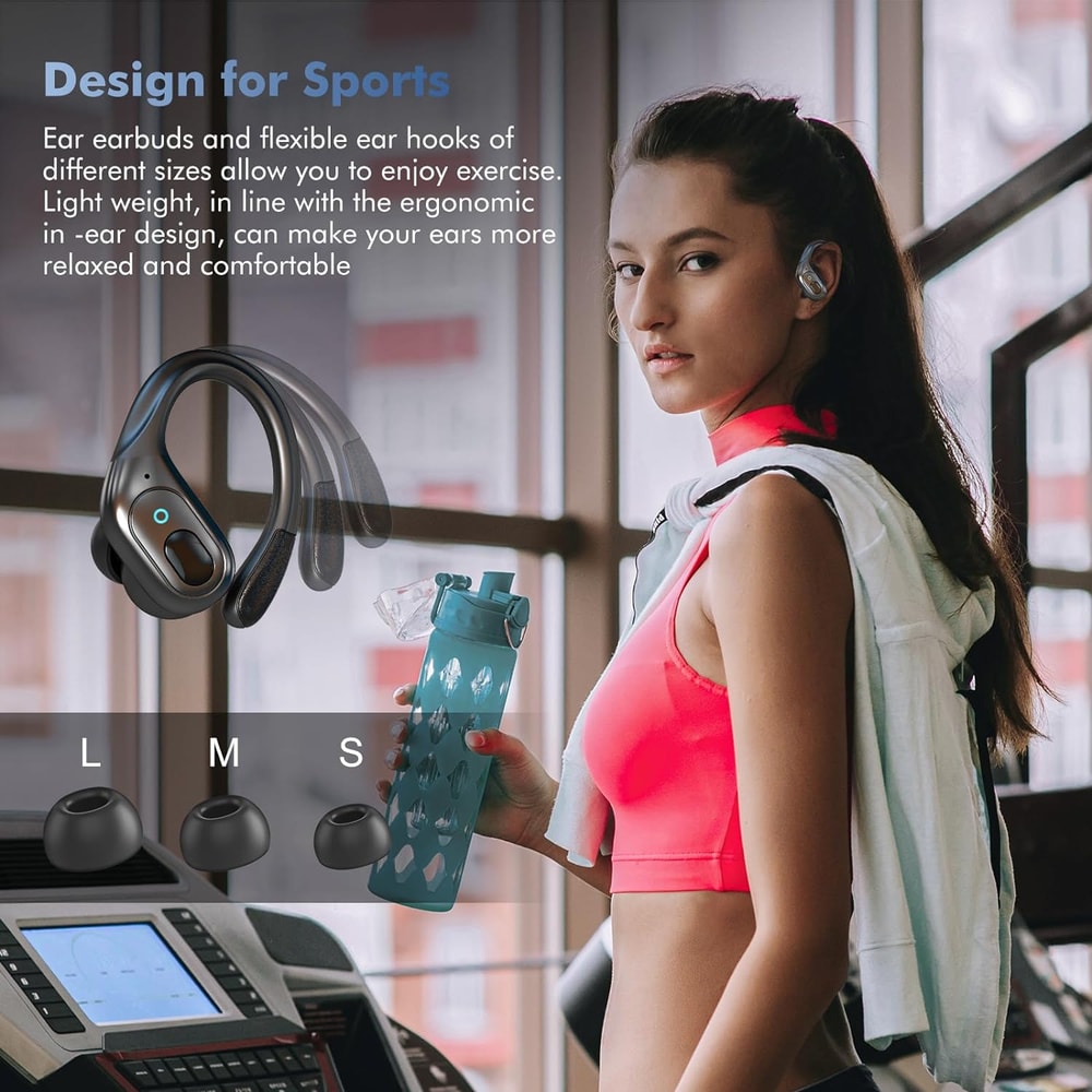 Wireless Sports Earbuds Bluetooth HiFi Bass Waterproof Noise Cancelling Headset 3