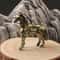 Antique Brass Zodiac Horse Figurine Feng Shui Desk Decor Lucky Chinese Horse Statue Gift 0