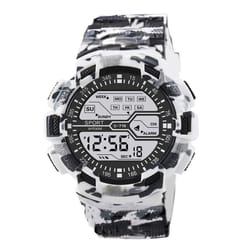 mens waterproof digital sports watch with led backlight, alarm & stopwatch