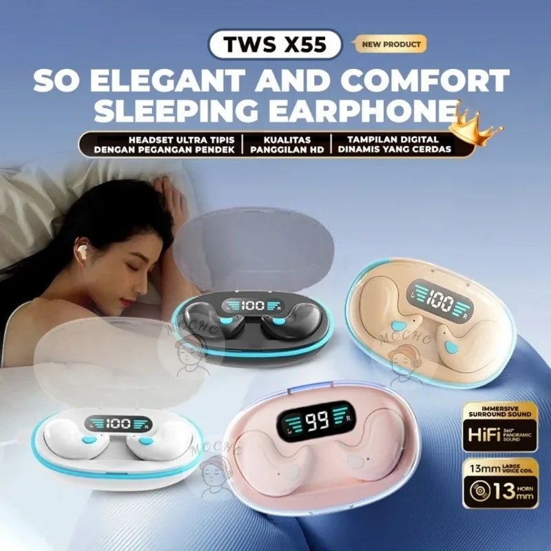 Invisible Sleep Earbuds Mini Bluetooth Earphones With HiFi Sound Power Display 1