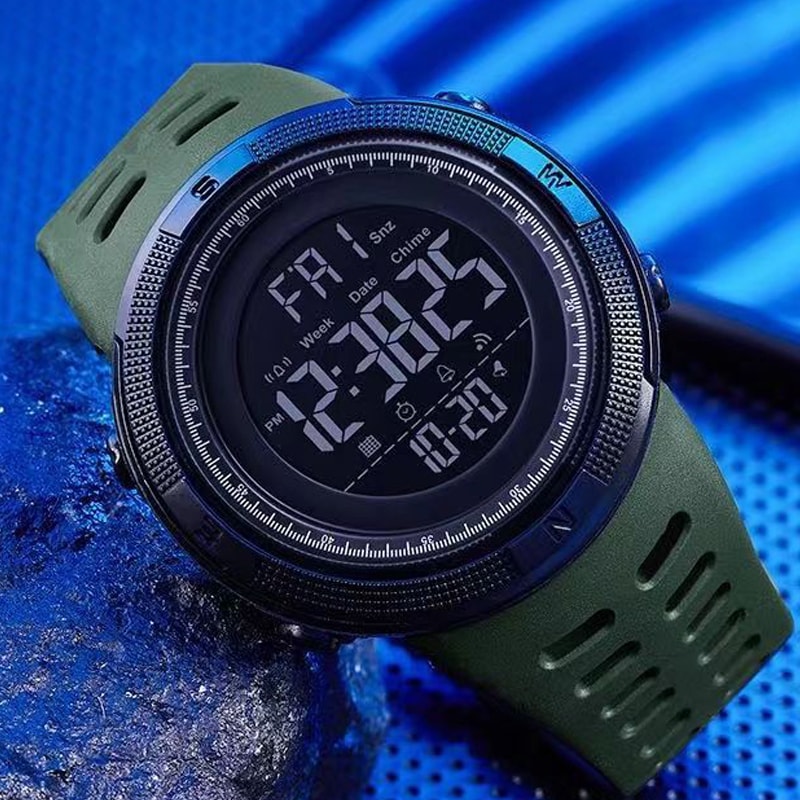 Tactical Digital Sports Watch For Men Waterproof LED Multifunction Military Style Watch 0