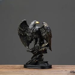 majestic eagle statue resin desk decor for home office symbol of power and freedom