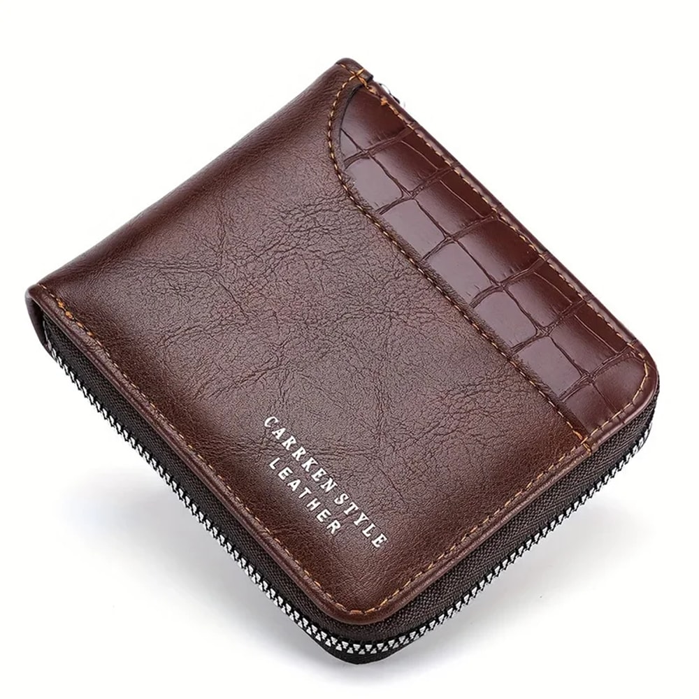 Luxury Mens Leather Wallet with RFID & Coin Pocket