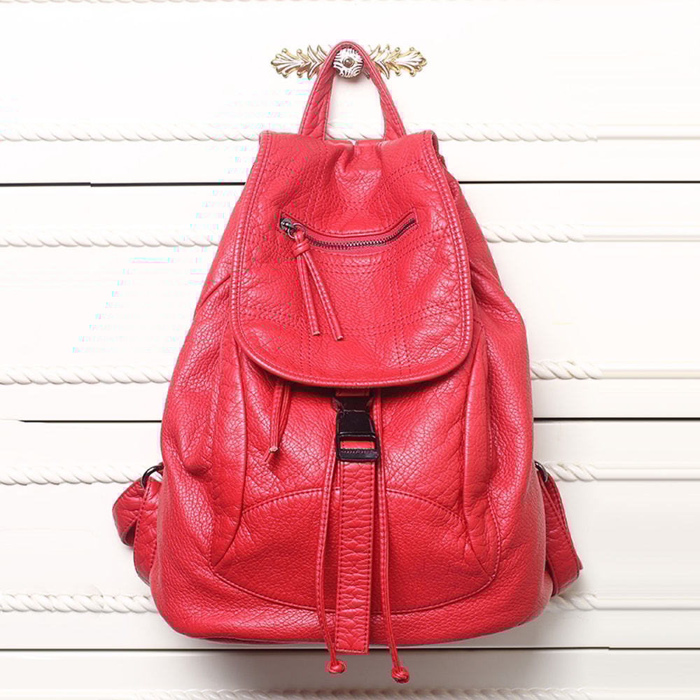 Vintage PU Leather Backpack Stylish Travel Laptop Bag For Everyday Carry 1