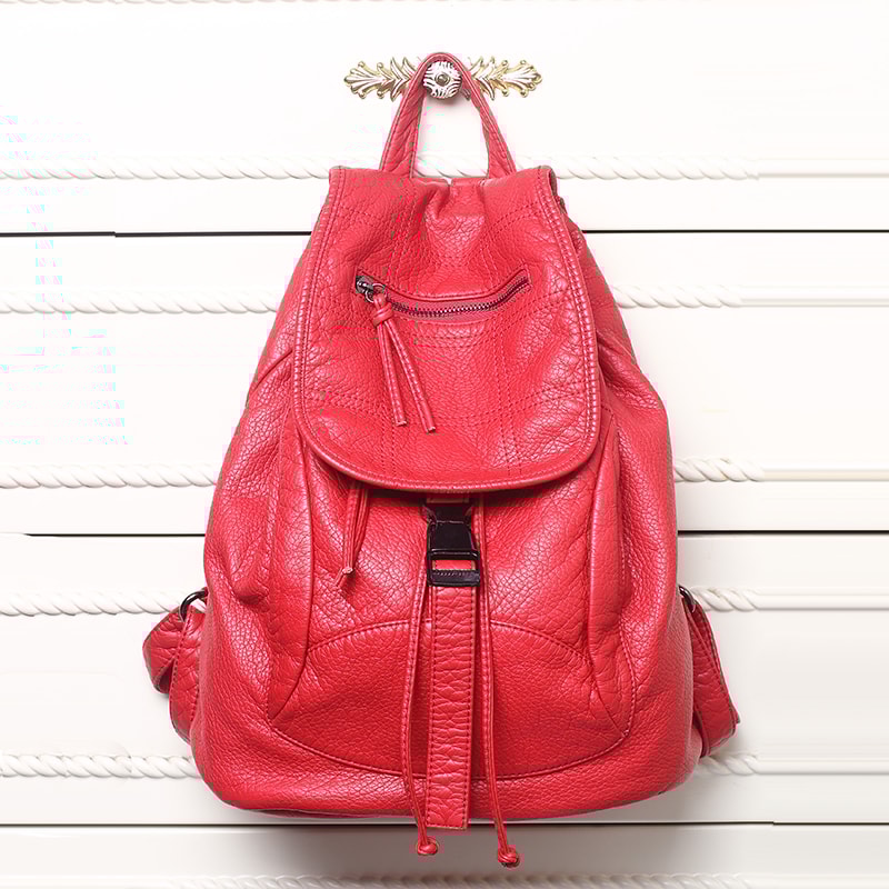 Vintage PU Leather Backpack Stylish Travel Laptop Bag For Everyday Carry 1