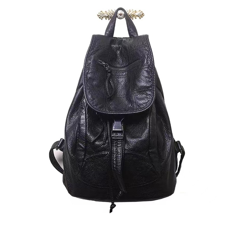Vintage PU Leather Backpack Stylish Travel Laptop Bag For Everyday Carry 3