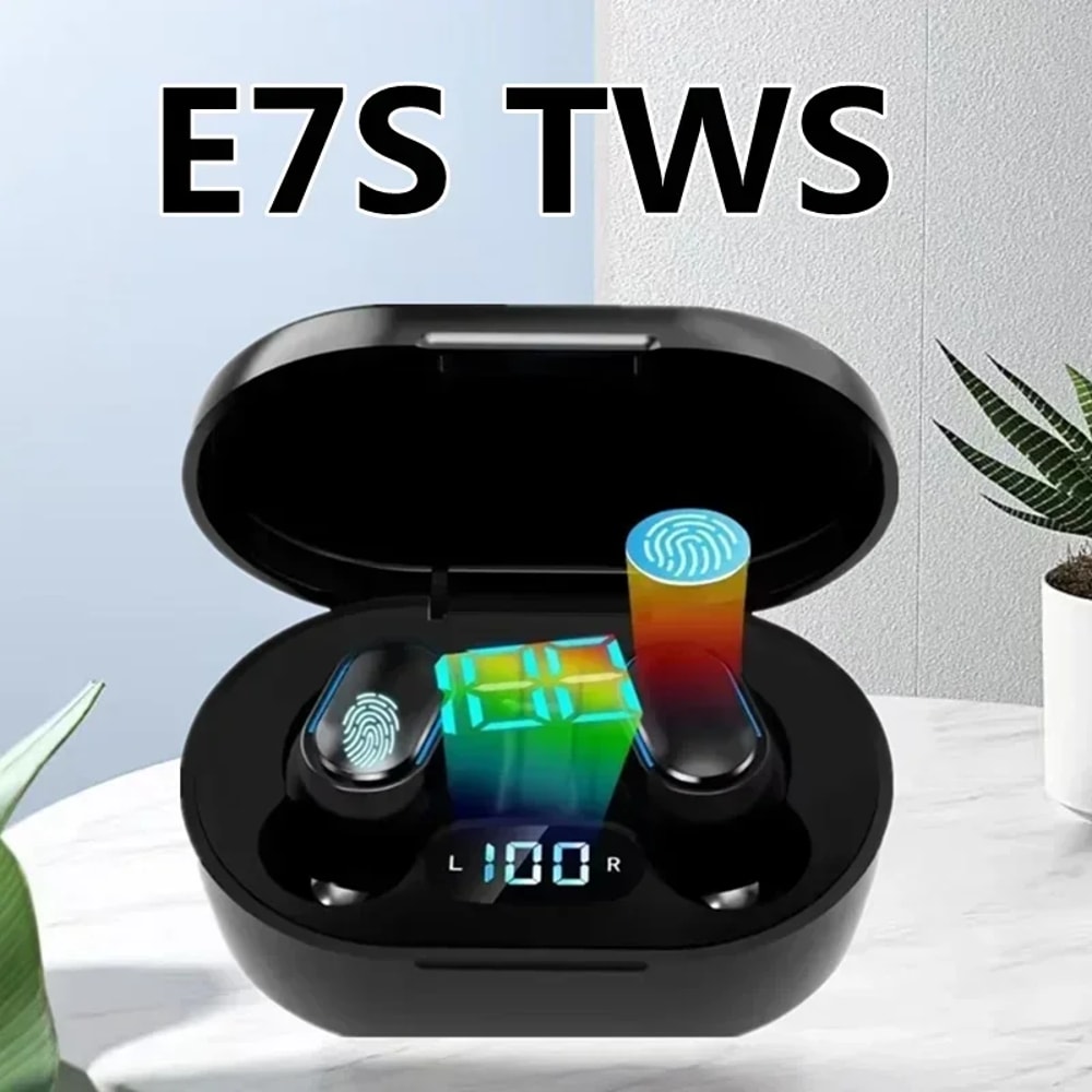 Smart LED Display Bluetooth Earbuds With Mic Noise Control For IPhone Android 1