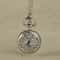 Vintage Floral Pocket Watch Necklace for Women Quartz Pendant Timepiece
