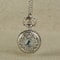 Vintage Floral Pocket Watch Necklace for Women Quartz Pendant Timepiece