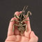 Brass Mantis Figurine Antique Copper Praying Mantis Statue Desk Collectible 2
