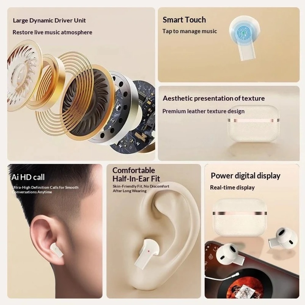 Wireless Earbuds Bluetooth Earphones With Noise Cancelling Mic All Day Battery 1