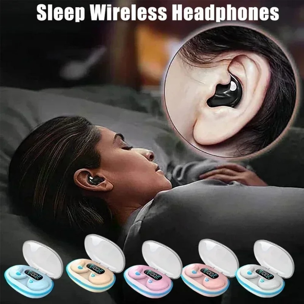 Ultra Slim Sleeping Earbuds Wireless Mini Bluetooth Earbuds For Comfort Fit HD Calls 3