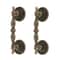 Vintage Cabinet Handles Antique Brass Drawer Pulls European Lace Design