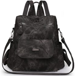 urban chic leather backpack women large capacity fashion travel backpack