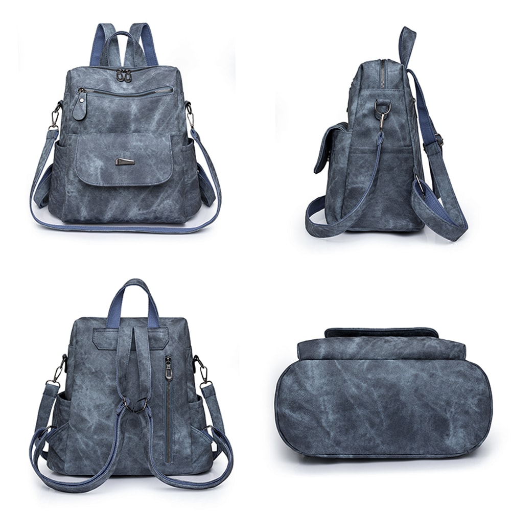 Urban Chic Leather Backpack Women Large Capacity Fashion Travel Backpack