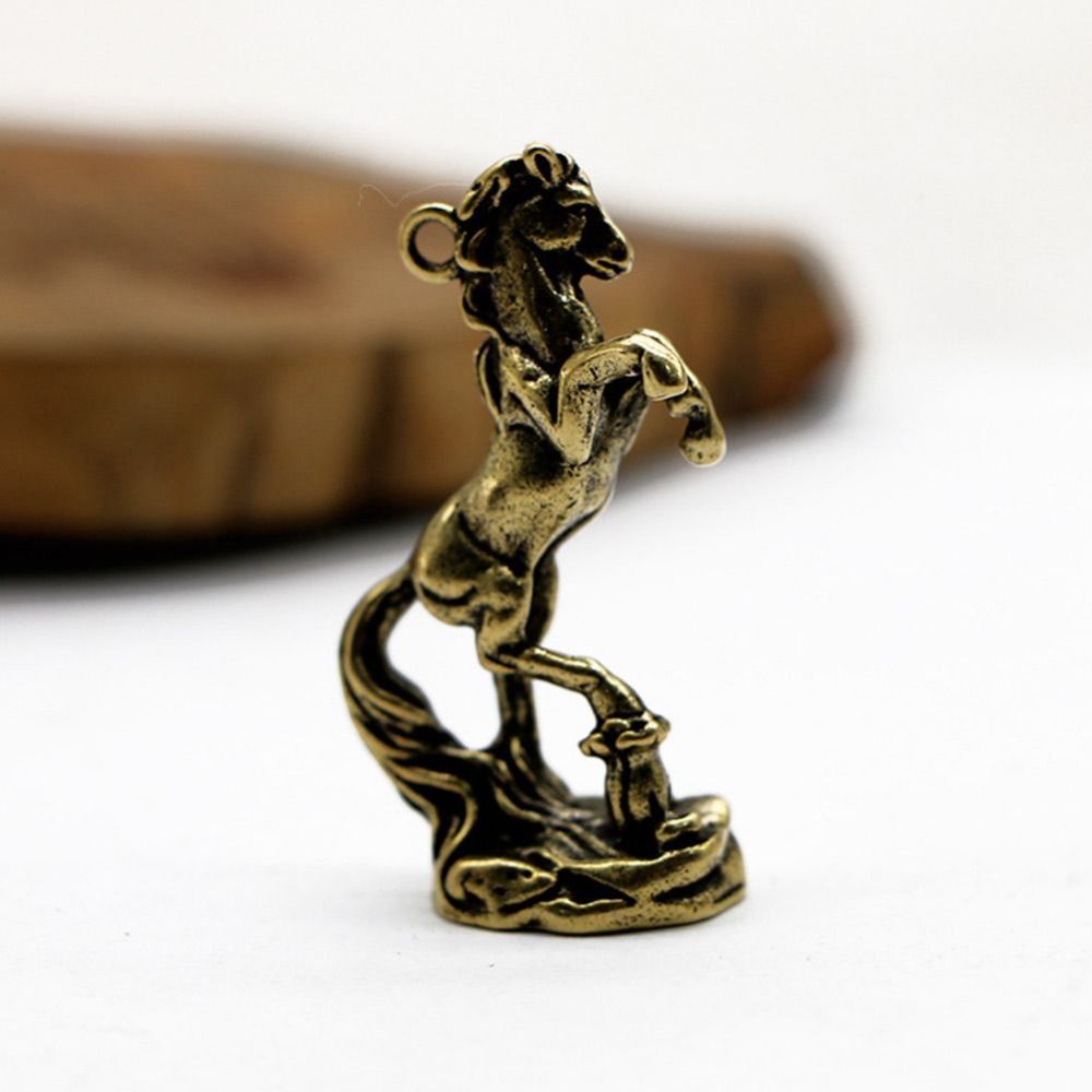 Feng Shui Lucky Horse Statue Brass Zodiac Coin Figurine For Wealth And Desk Decor 1