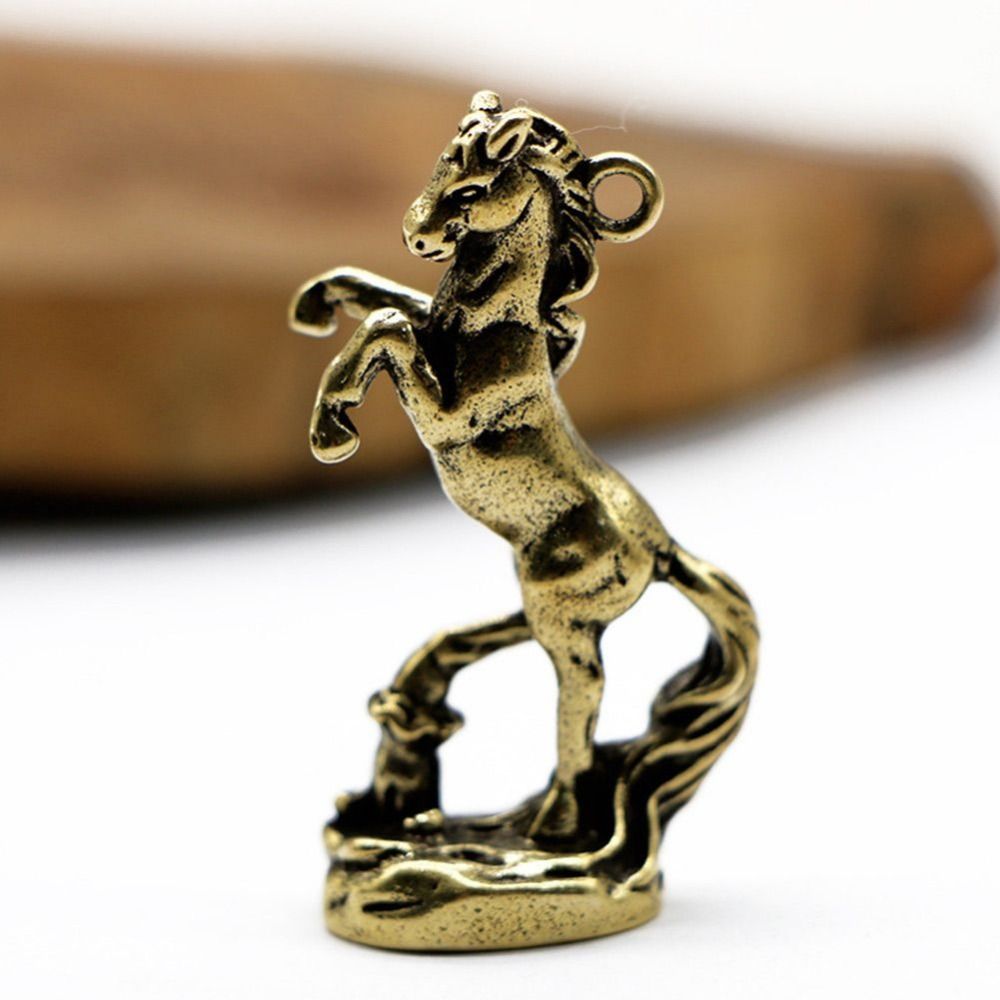 Feng Shui Lucky Horse Statue Brass Zodiac Coin Figurine For Wealth And Desk Decor 4