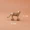 Vintage Brass Ski Cat Tea Pet Figurine Mini Desk Decor 1