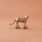 Vintage Brass Ski Cat Tea Pet Figurine Mini Desk Decor 2