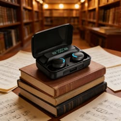 bluetooth wireless earbuds with deep bass touch control sports headphones