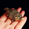 Vintage Brass Alligator Figurine Lucky Desk Ornament Animal Statue Decor 1
