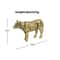 Retro Brass Cow Figurine Mini Statue Lucky Zodiac Home Decor Ornament 5