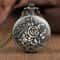 Vintage Roman Numeral Pocket Watch Necklace With Hollow Carved Case Quartz Timepiece 0