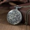 Vintage Roman Numeral Pocket Watch Necklace With Hollow Carved Case Quartz Timepiece 3