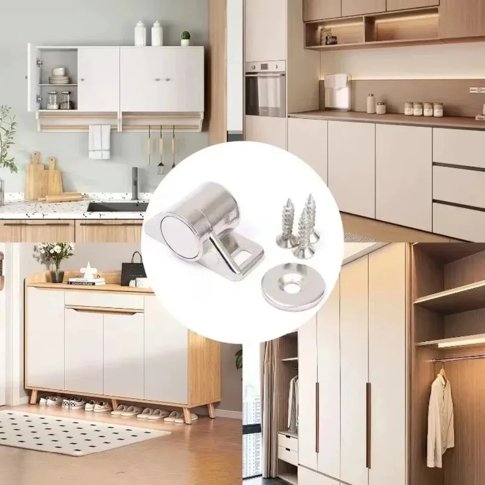 Strong Magnetic Cabinet Latch Door Catch With Screws For Drawers And Cupboards 4
