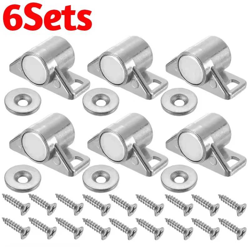 Strong Magnetic Cabinet Latch Door Catch With Screws For Drawers And Cupboards 8