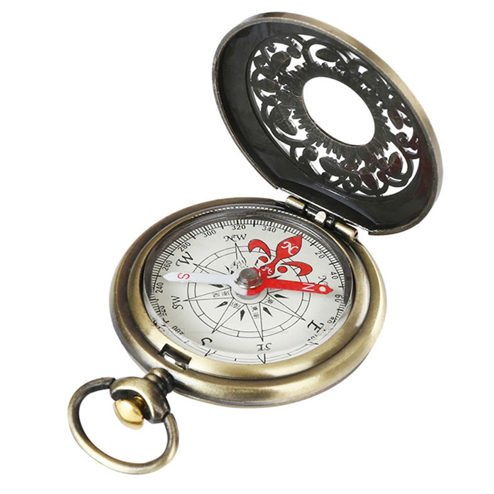Vintage Pocket Compass Watch Outdoor Navigation Tool for Hiking Camping Travel