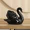 Elegant Couple Swan Ceramic Figurine Set Black White Home Decor 0