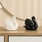 Elegant Couple Swan Ceramic Figurine Set Black White Home Decor 2