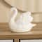 Elegant Couple Swan Ceramic Figurine Set Black White Home Decor 3