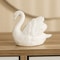Elegant Couple Swan Ceramic Figurine Set Black White Home Decor 3