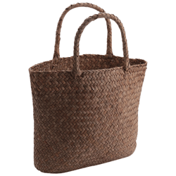 handmade straw tote bag woven rattan handbag summer beach bag for women