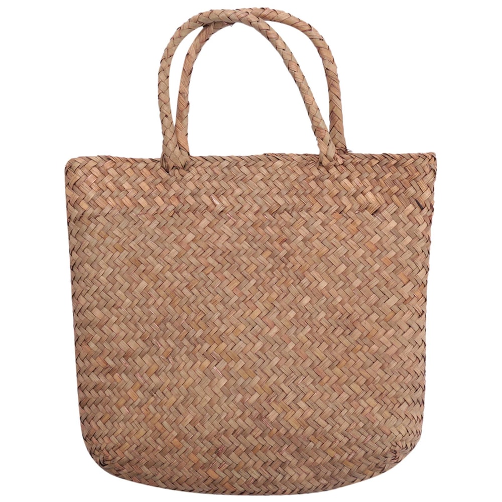 Handmade Straw Tote Bag Woven Rattan Handbag Summer Beach Bag for Women