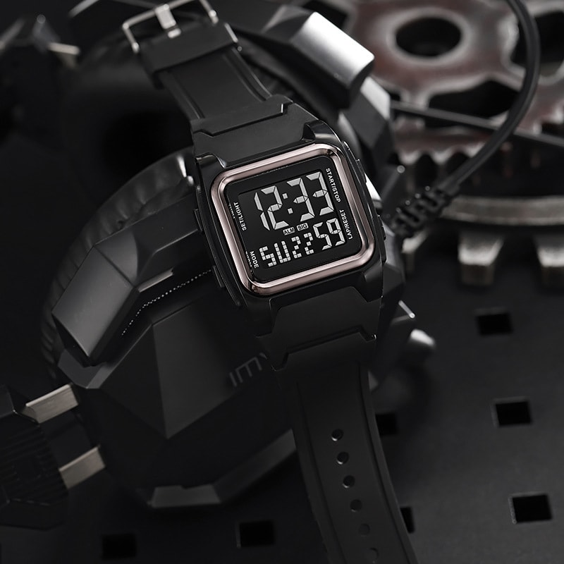 Digital Sports Watch Waterproof LED Stopwatch Alarm For Men Boys 8