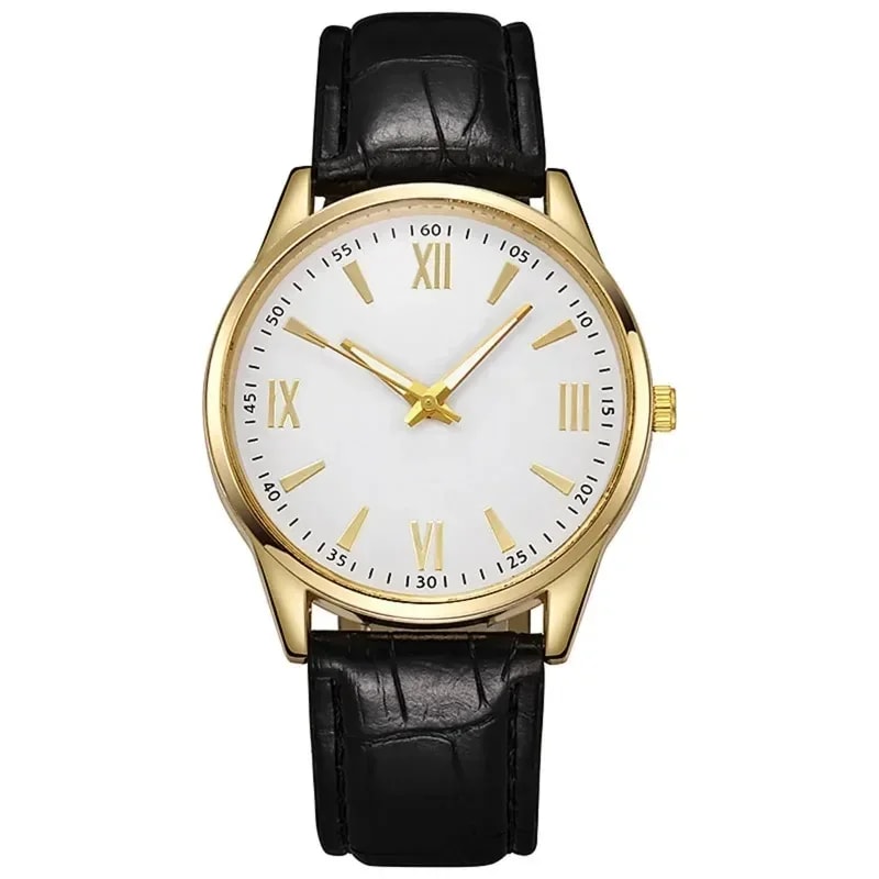 Ultra Thin Minimalist Leather Watch For Men Classic Quartz Dress Watch 0